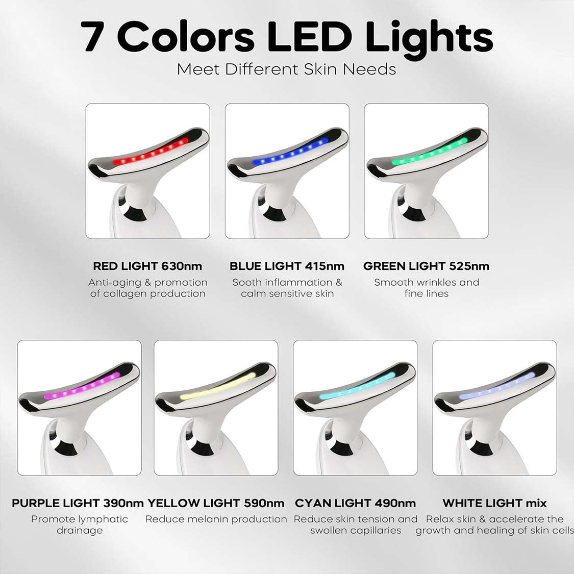 7 Color LED Facial Light Therapy Wand